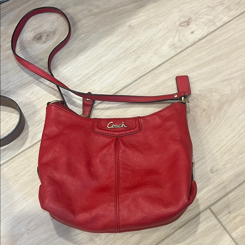 Coach Red Leather Women's Bag